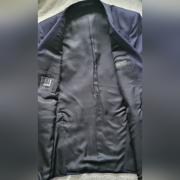 Dunhill Double Breasted Navy Blue Blazer with gold and black logo D buttons - Picture 13 of 16